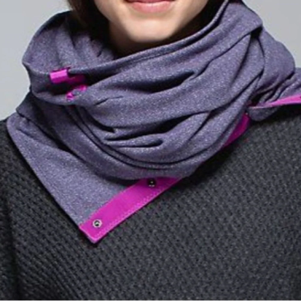 Lululemon Vinyasa Scarf Rulu Heathered Herringbone Black Grape Nightfall
